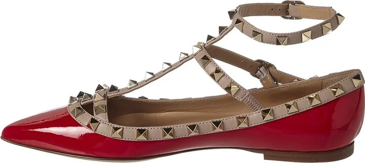 Valentino Rockstud Caged Leather Flat - Image 2