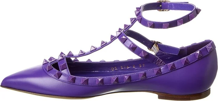 Valentino Rockstud Caged Leather Flat - Image 2