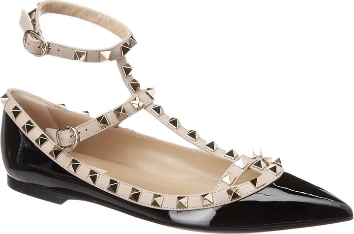 Valentino Rockstud Caged Leather Flat