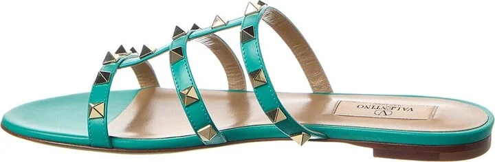 Valentino Rockstud Caged Leather Sandal - Image 2