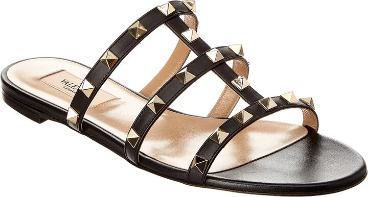 Valentino Rockstud Caged Leather Sandal