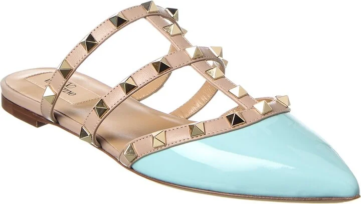 Valentino Rockstud Caged Patent Flat