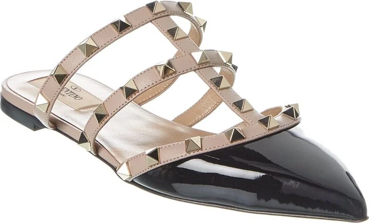 Valentino Rockstud Caged Patent Flat