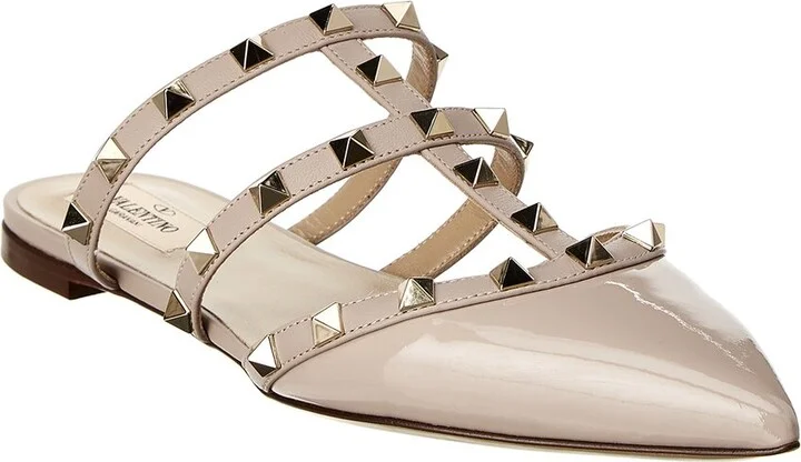 Valentino Rockstud Caged Patent Flat