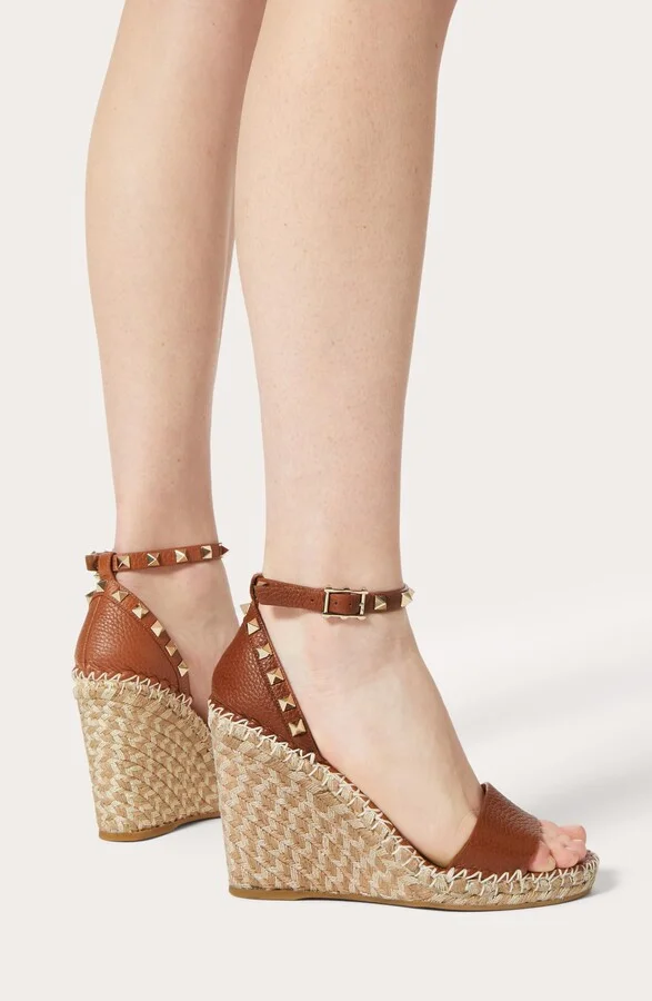 Valentino Rockstud Espadrille Wedge Sandal - Image 2