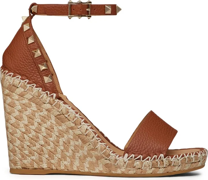Valentino Rockstud Espadrille Wedge Sandal - Image 4