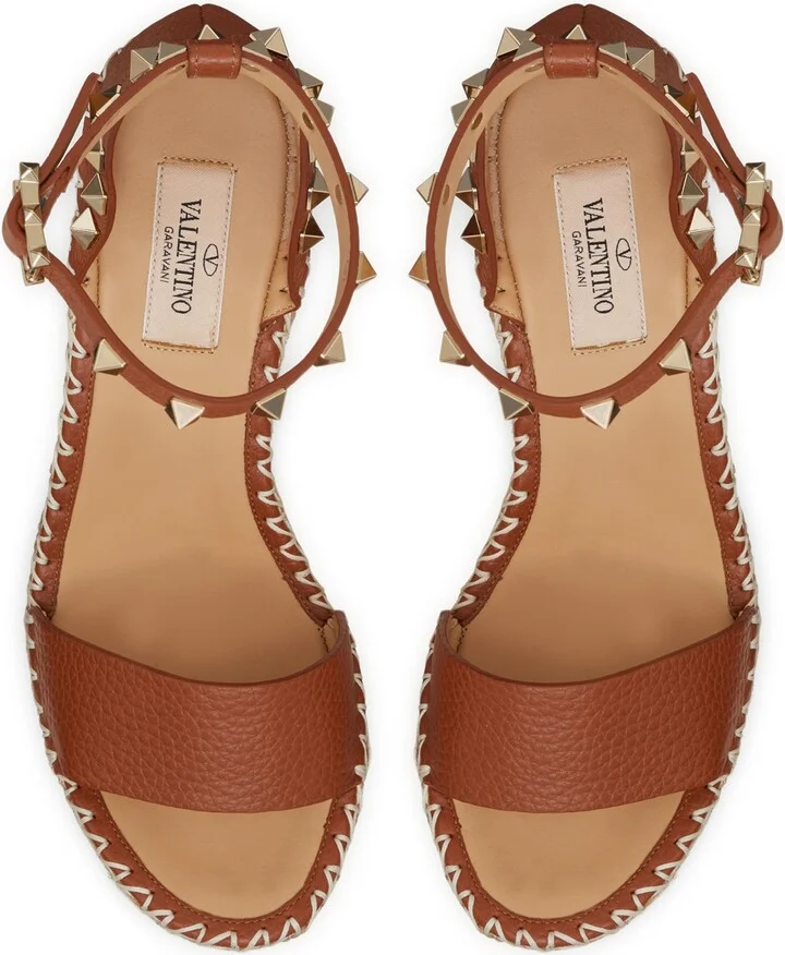 Valentino Rockstud Espadrille Wedge Sandal - Image 6