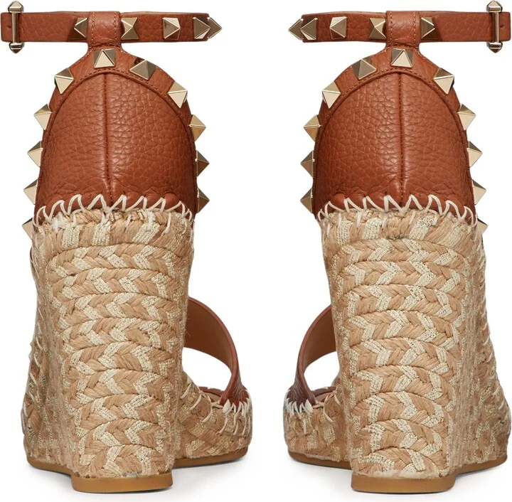 Valentino Rockstud Espadrille Wedge Sandal - Image 8