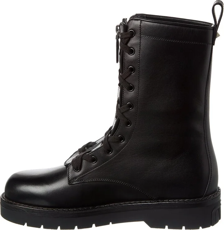 Valentino Rockstud Leather Combat Boot - Image 2