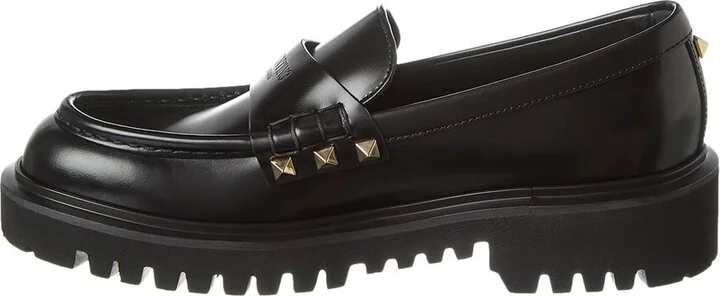 Valentino Rockstud Leather Loafer - Image 2