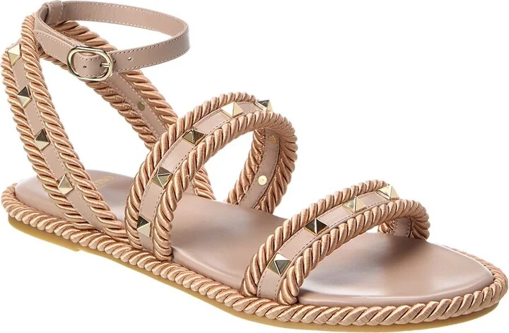 Valentino Rockstud Leather Sandal