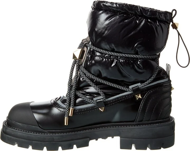 Valentino Rockstud Leather Winter Bootie - Image 2