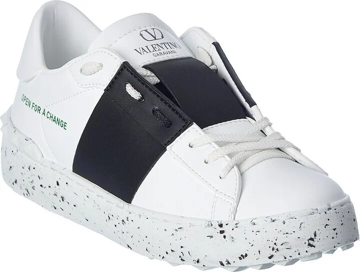 Valentino Rockstud Open For A Change Leather Sneaker