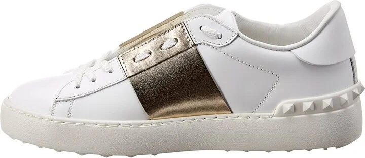 Valentino Rockstud Open Leather Sneaker - Image 2