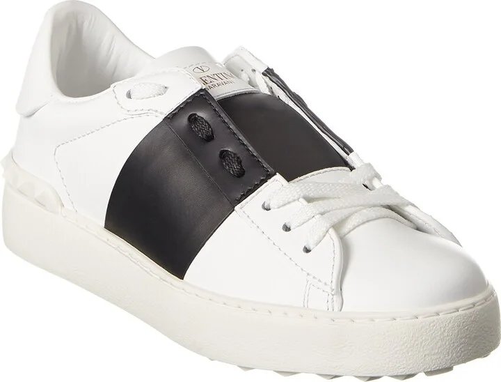 Valentino Rockstud Open Leather Sneaker