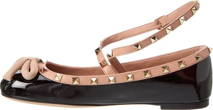 Valentino Rockstud Patent Ballerina Flat - Image 2