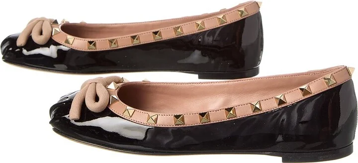 Valentino Rockstud Patent Ballerina Flat (Authentic Pre-Loved) - Image 2