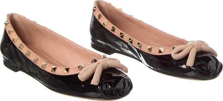 Valentino Rockstud Patent Ballerina Flat (Authentic Pre-Loved)