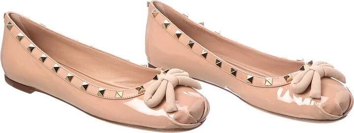 Valentino Rockstud Patent Ballerina Flat (Authentic Pre-Loved)