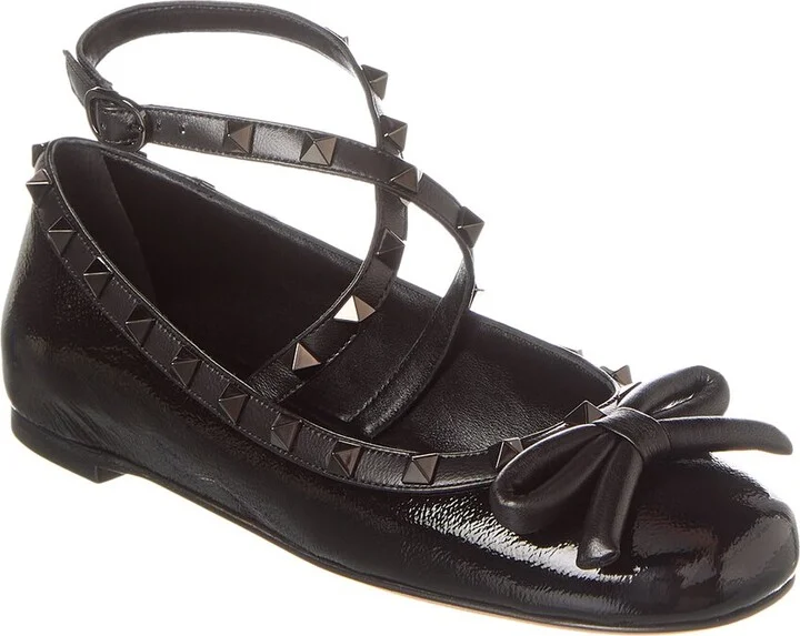 Valentino Rockstud Patent Ballet Flat