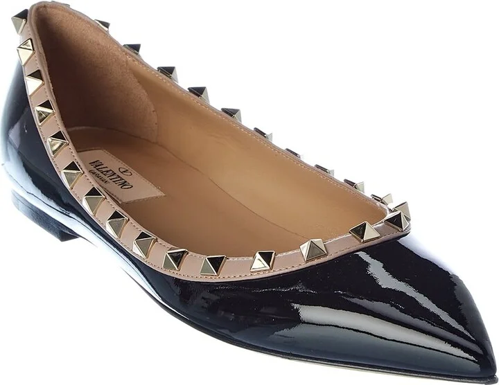 Valentino Rockstud Patent Flat