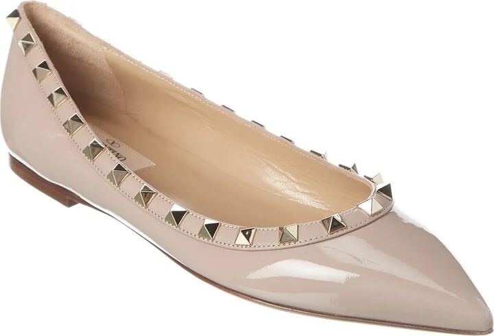 Valentino Rockstud Patent Flat