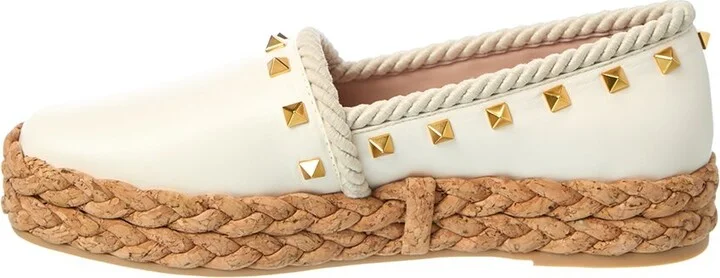 Valentino Rockstud Rope & Leather Espadrille - Image 2