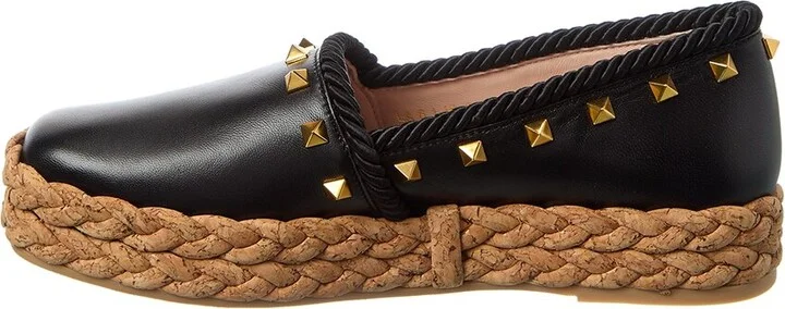Valentino Rockstud Rope & Leather Espadrille - Image 2