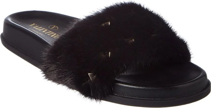 Valentino Rockstud Slide Sandal