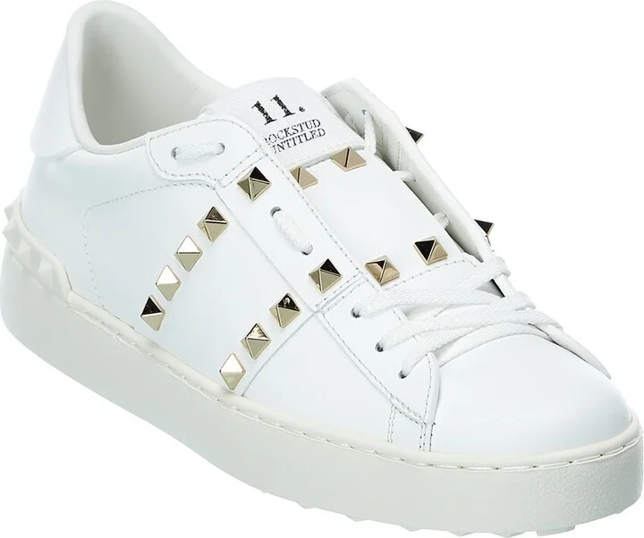 Valentino Rockstud Untitled Leather Sneaker