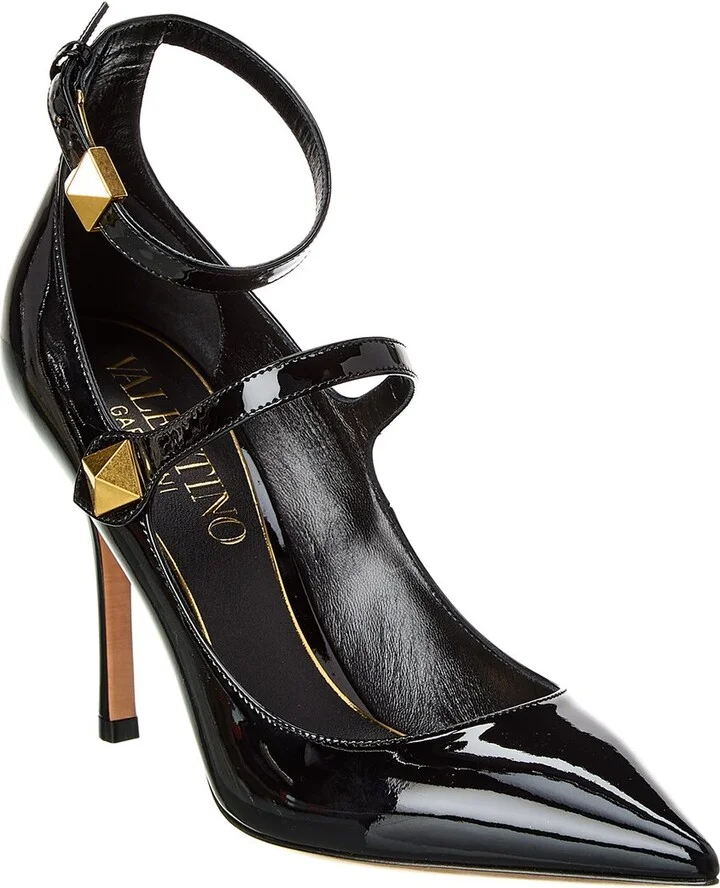 Valentino Roman Stud 100 Patent Pumps