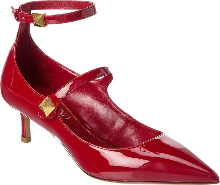 Valentino Roman Stud 50 Patent Pump