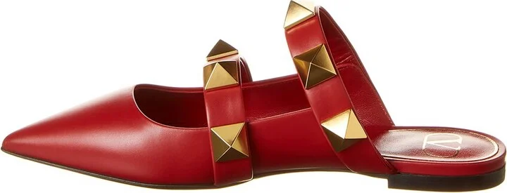 Valentino Roman Stud Leather Flat - Image 2