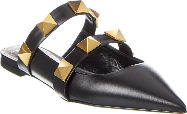 Valentino Roman Stud Leather Flat