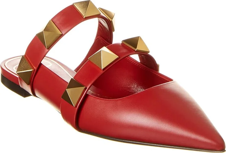 Valentino Roman Stud Leather Flat