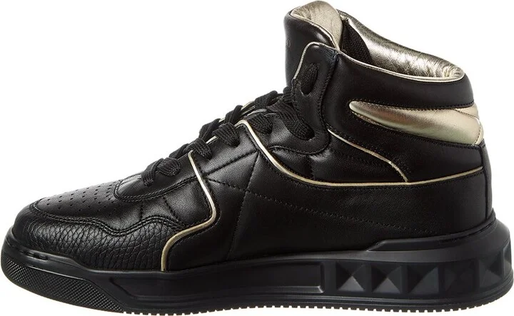 Valentino Roman Stud Leather High-Top Sneaker - Image 2