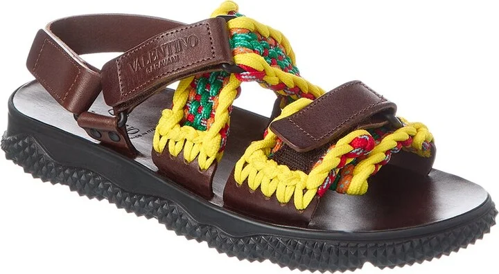 Valentino Rope & Leather Sandal
