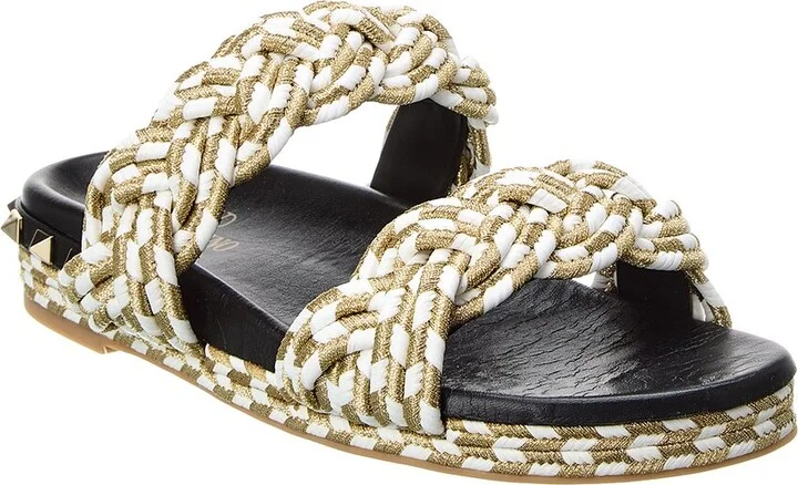 Valentino Rope & Leather Sandal