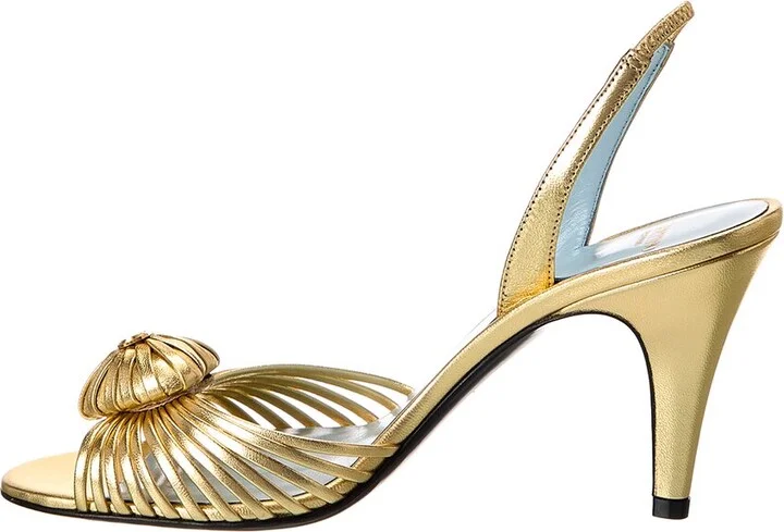 Valentino Royal Heart 65 Leather Slingback Sandal - Image 2