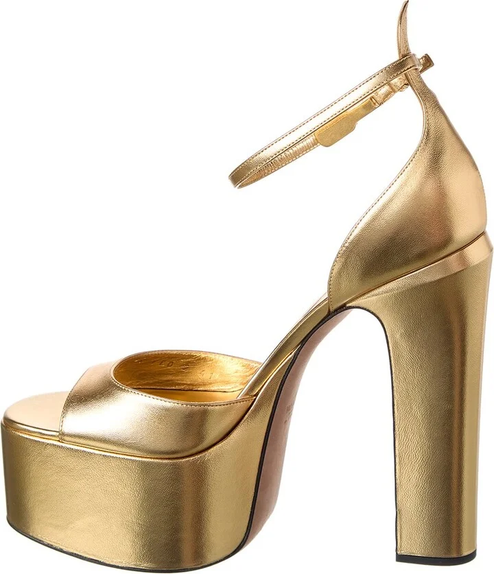 Valentino Tan-Go 155 Leather Platform Sandal - Image 2
