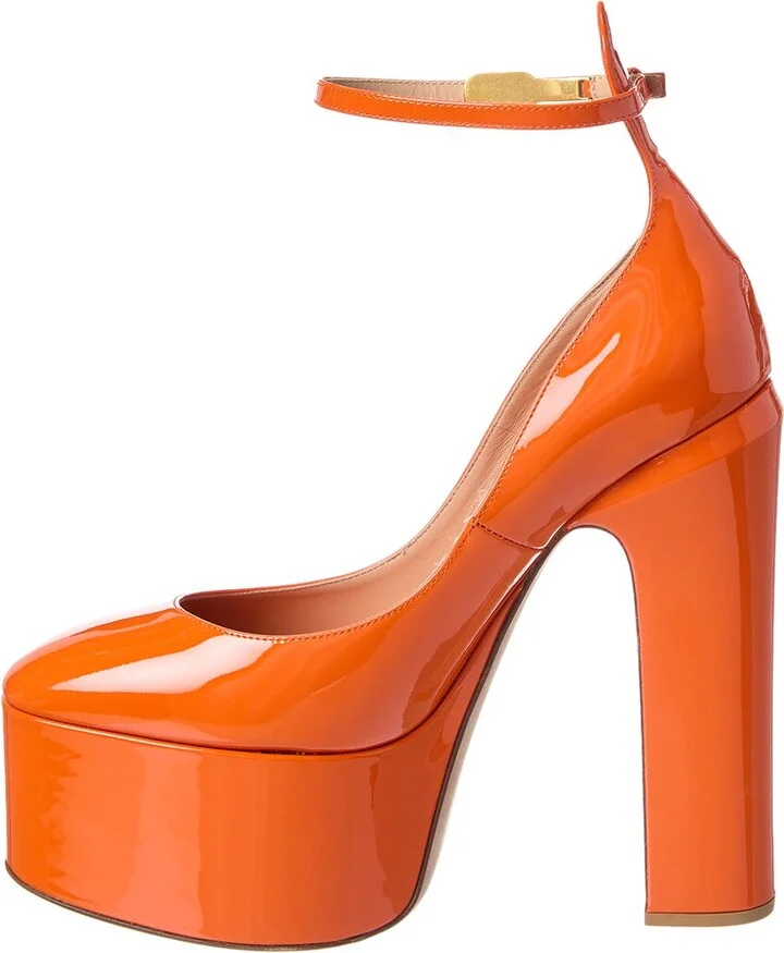Valentino Tan-Go 155 Patent Platform Pump - Image 2