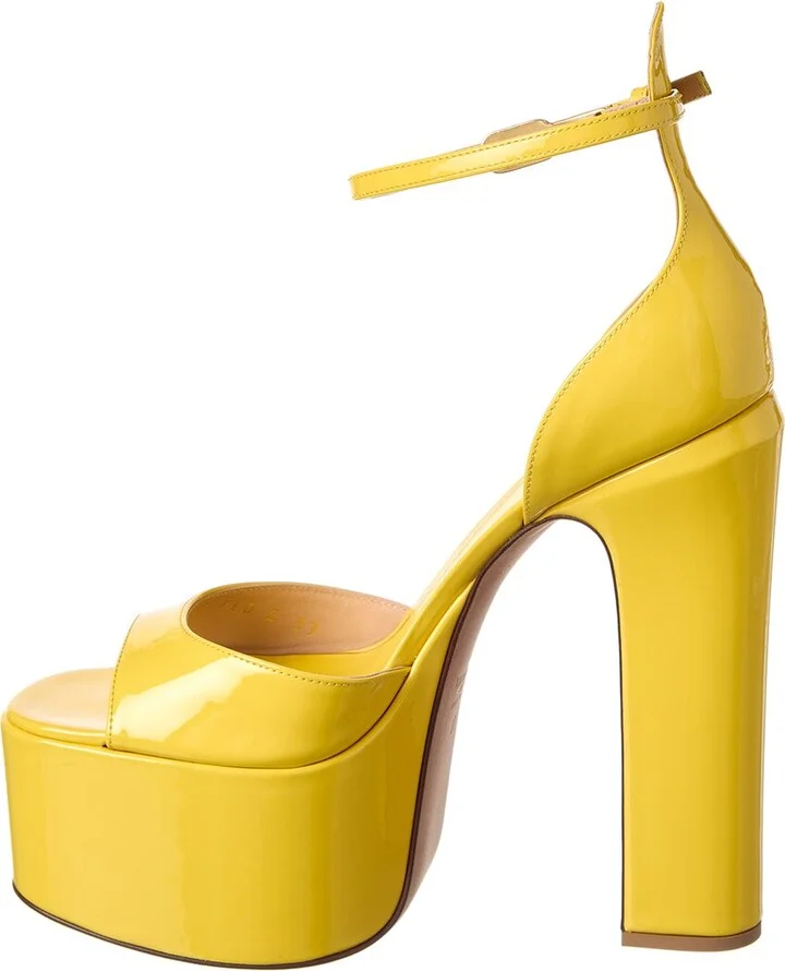 Valentino Tan-Go 155 Patent Platform Sandal - Image 2