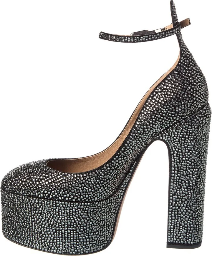 Valentino Tan-Go 155 Suede Platform Pump - Image 2