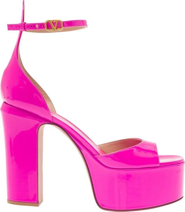 Valentino Tan-Go Open Toe Platform Sandals