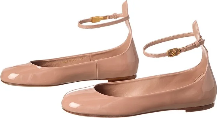 Valentino Tan Go Patent Flat (Authentic Pre-Loved) - Image 2