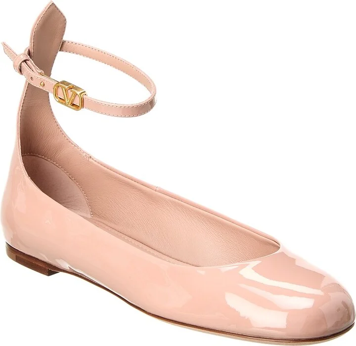 Valentino Tan Go Patent Flat
