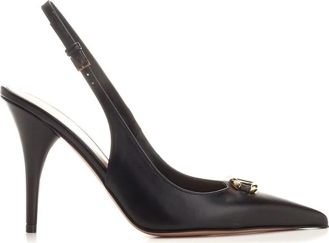 Valentino The Bold Edition Pointed Toe Slingback Pumps