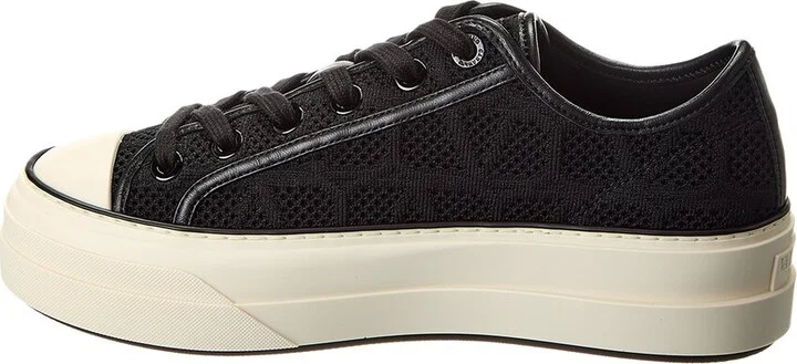Valentino Toile Iconographe Canvas & Leather Platform Sneaker - Image 2