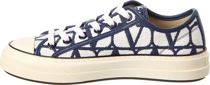 Valentino Toile Iconographe Canvas & Leather Sneaker - Image 2