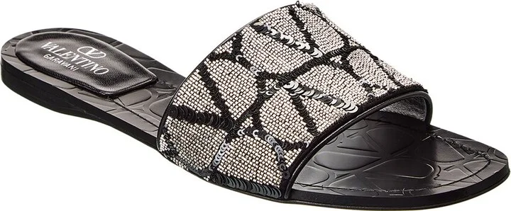 Valentino Toile Iconographe Leather Sandal